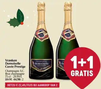 Delhaize Vranken demoiselle cuvée prestige aanbieding