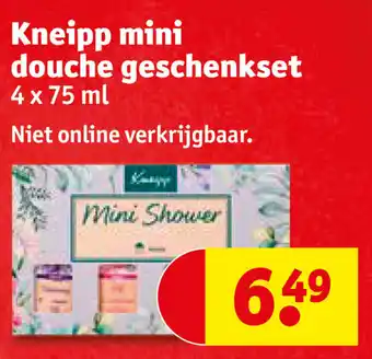 Kruidvat Kneipp mini douche geschenkset 4 x 75 ml aanbieding