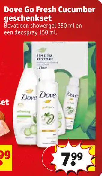 Kruidvat Dove Go Fresh Cucumber geschenkset aanbieding