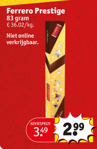 Kruidvat Ferrero Prestige 83 gram aanbieding