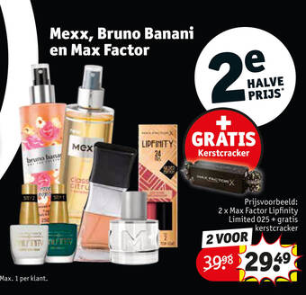 Kruidvat Mexx, Bruno Banani en Max Factor aanbieding