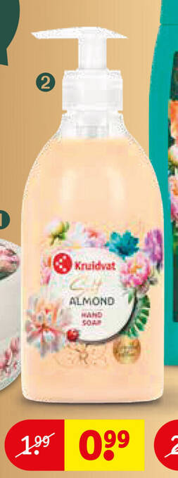 Kruidvat Handzeep amandel 500mL aanbieding