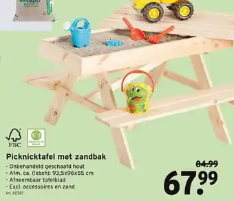 GAMMA Picknicktafel met zandbank aanbieding