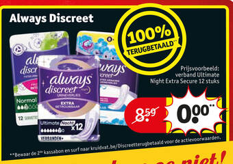 Kruidvat Always Discreet aanbieding