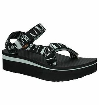 Torfs Teva Flatform Zwarte Sandalen aanbieding