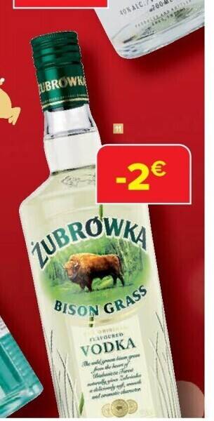 Carrefour Wodka bison grass zubrowka aanbieding