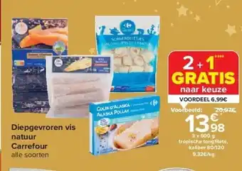 Diepgevroren vis natuur carrefour