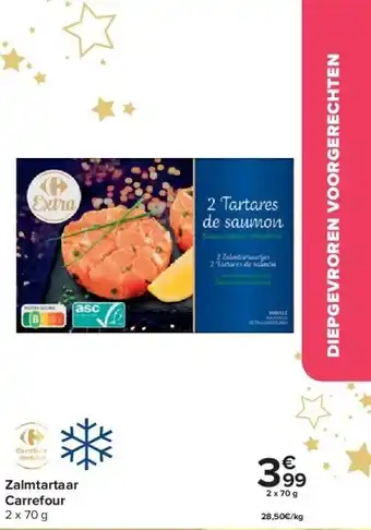 Carrefour Zalmtartaar carrefour aanbieding