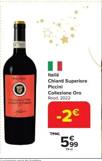 Carrefour Italië chianti superiore piccini collezione oro aanbieding