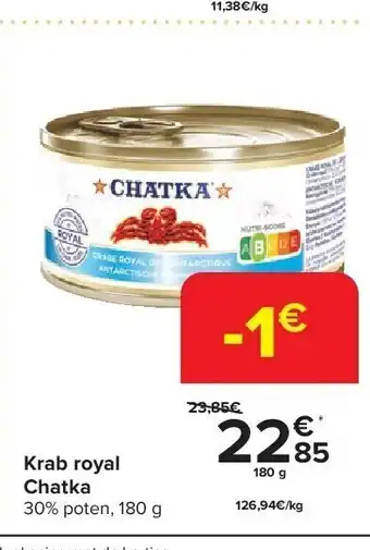 Carrefour Krab royal chatka aanbieding