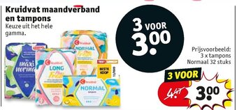 Kruidvat Kruidvat maandverband en tampons aanbieding