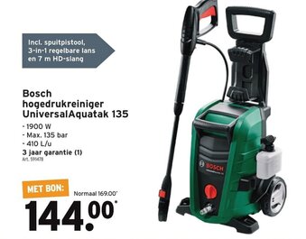 GAMMA Bosch hogedrukreiniger Universal Aquatak 135 aanbieding