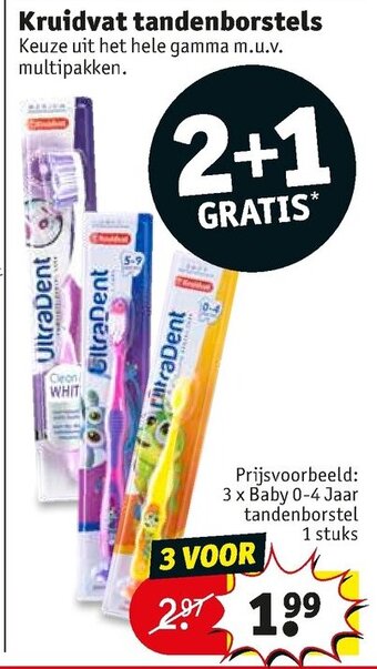 Kruidvat Kruidvat tandenborstels aanbieding