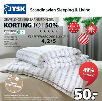 Jysk Tronfjellet synthetisch dekbed aanbieding