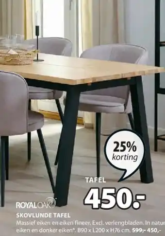 Jysk Skovlunde tafel aanbieding