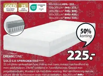 Jysk Gold s25 springmatras aanbieding
