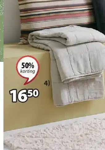 Jysk Valmue plaid aanbieding