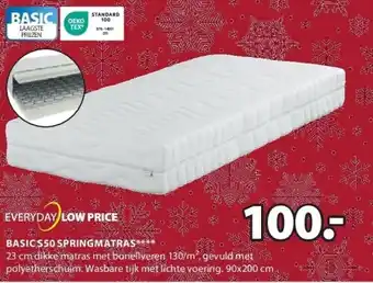 Jysk Basic s50 springmatras aanbieding