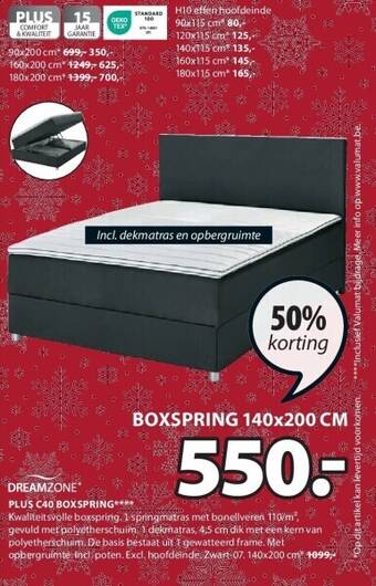 Jysk Plus c40 boxspring aanbieding
