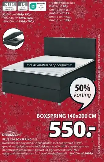 Plus c40 boxspring