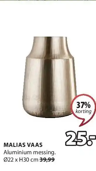 Jysk Malias vaas aanbieding