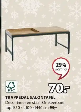 Jysk Trappedal salontafel aanbieding