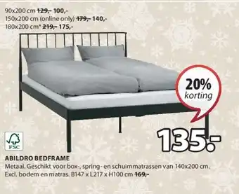 Jysk Abildro bedframe aanbieding