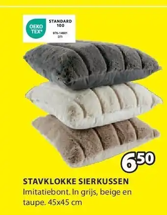 Jysk Stavklokke sierkussen aanbieding