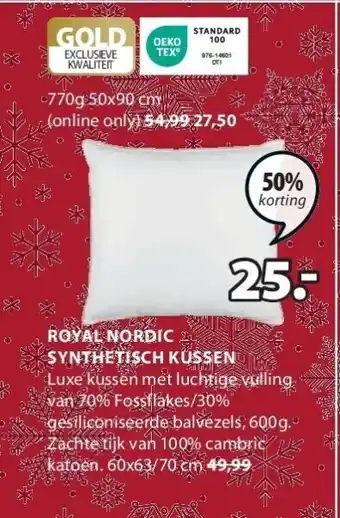 Jysk Royal nordic synthetisch kussen aanbieding