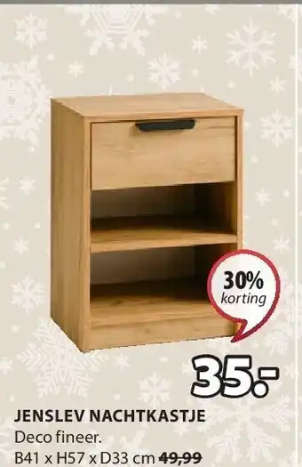 Jysk Jenslev nachtkastje aanbieding
