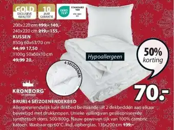 Jysk Bruri 4 seizoenendekbed aanbieding