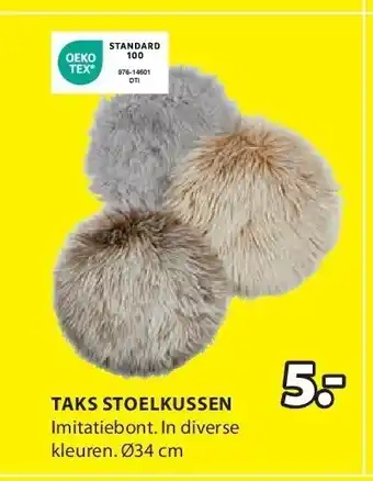 Jysk Taks stoelkussen aanbieding