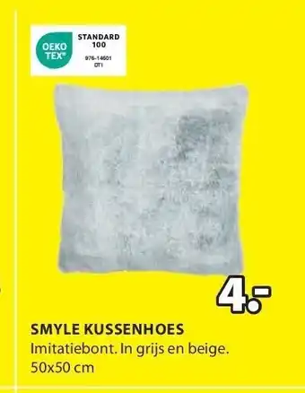Jysk Smyle kussenhoes aanbieding