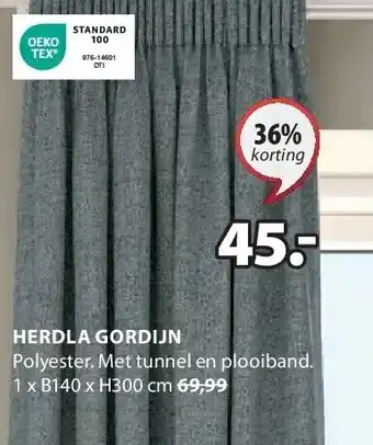 Jysk Herdla gordijn aanbieding