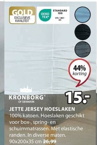 Jysk Jette jersey hoeslaken aanbieding