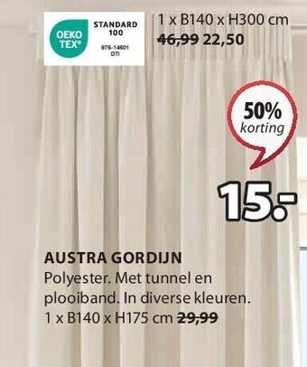 Jysk Austra gordijn aanbieding