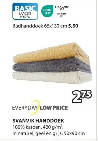 Jysk Svanvik handdoek aanbieding