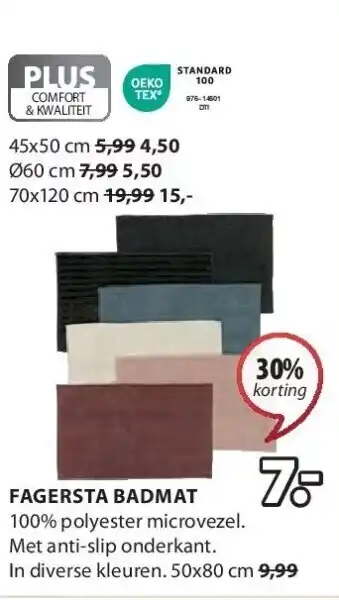 Jysk Fagersta badmat aanbieding