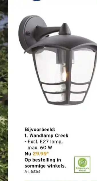 Wandlamp Creek