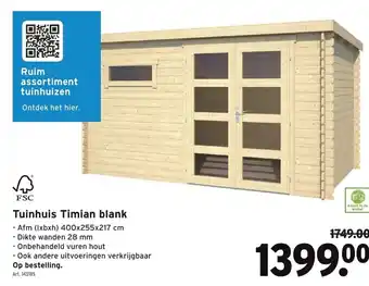 GAMMA Tuinhuis Timian blank aanbieding