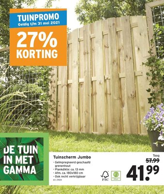 GAMMA Tuinscherm Jumbo aanbieding
