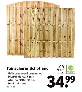 GAMMA Tuinscherm Schotland aanbieding