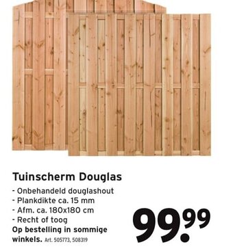 GAMMA Tuinscherm Douglas aanbieding