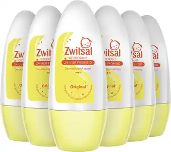 Bol.com Zwitsal deodorant roller- 6 x 50 ml - voordeelverpakking aanbieding