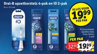 Kruidvat Oral-B opzetborstels 4-pak en i0 2-pak aanbieding