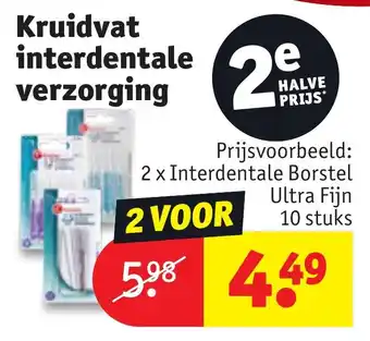 Kruidvat 2 x Interdentale Borstel Ultra Fijn 10 stuks aanbieding