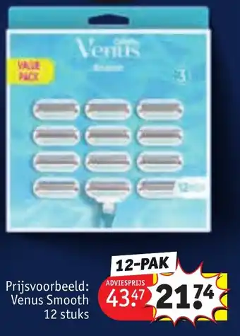 Kruidvat Venus Smooth 12 stuks aanbieding