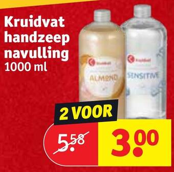 Kruidvat Handzeep navulling 1000 ml aanbieding