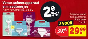 Kruidvat Venus scheerapparaat en navulmesjes aanbieding