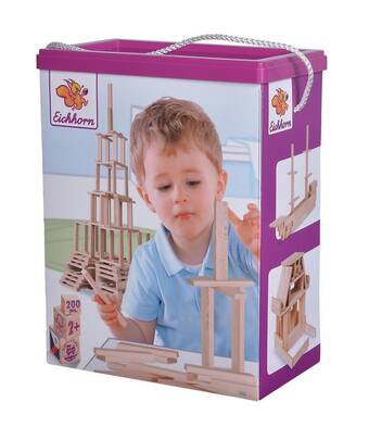 Bol.com Eichhorn - houten constructie kit - 200 stuks - fsc 100% hout - vanaf 2 jaar aanbieding